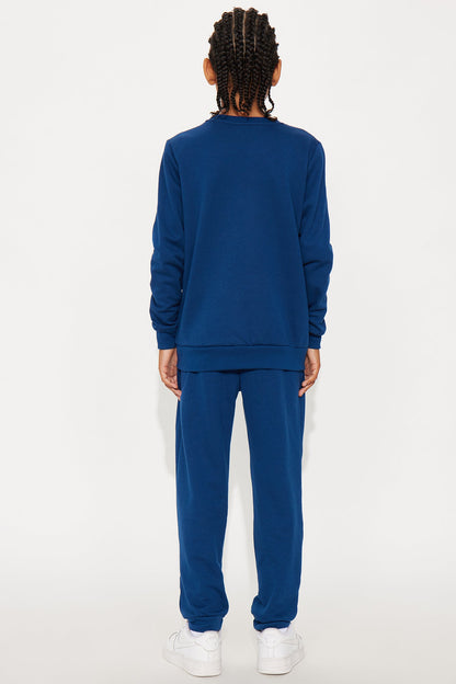 Mini Sonic The Hedgehog Crew Neck Sweatshirt And Jogger Pant Set - Navy