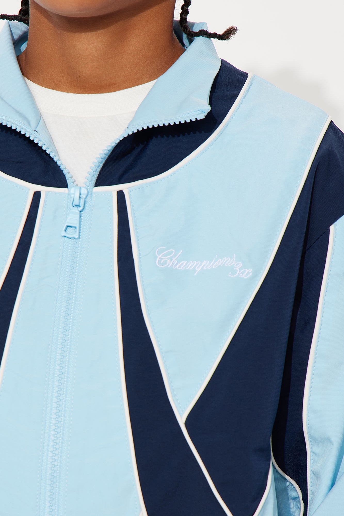 Mini International Champions Color Blocked Windbreaker Jacket - Blue/combo