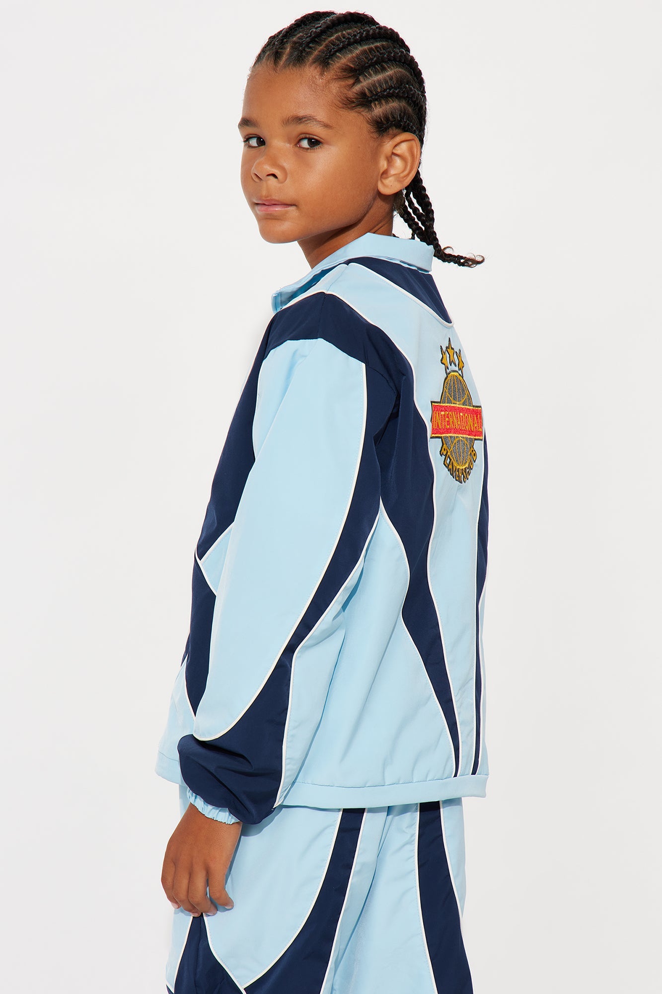 Mini International Champions Color Blocked Windbreaker Jacket - Blue/combo