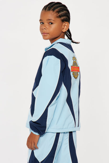 Mini International Champions Color Blocked Windbreaker Jacket - Blue/combo