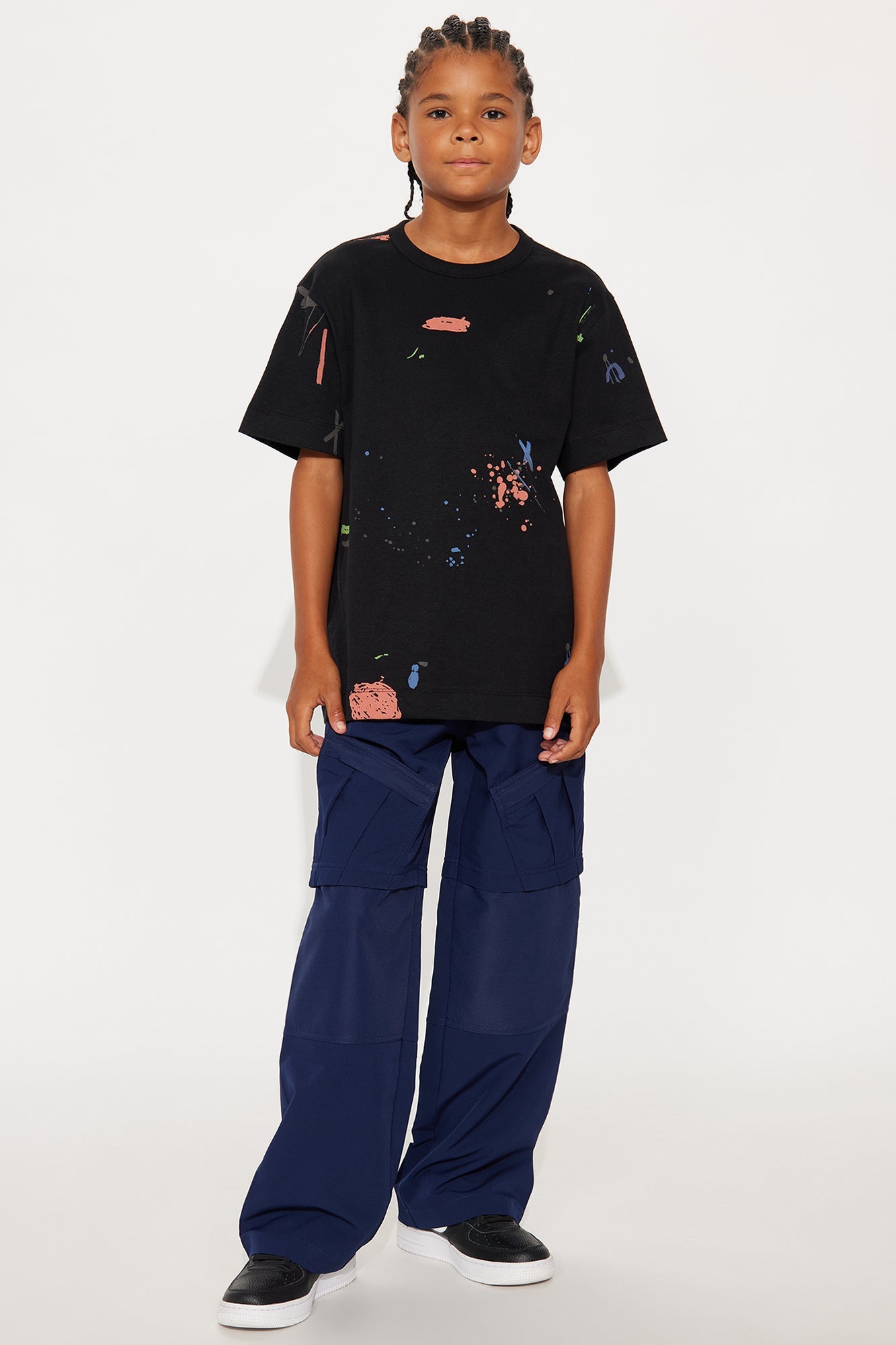 Mini Paint Splatter Tee - Black