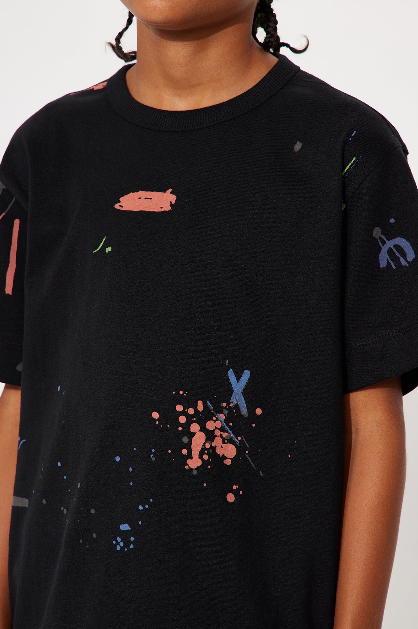 Mini Paint Splatter Tee - Black