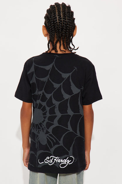 Mini Ed Hardy Panther Front/Back Short Sleeve Tee - Black