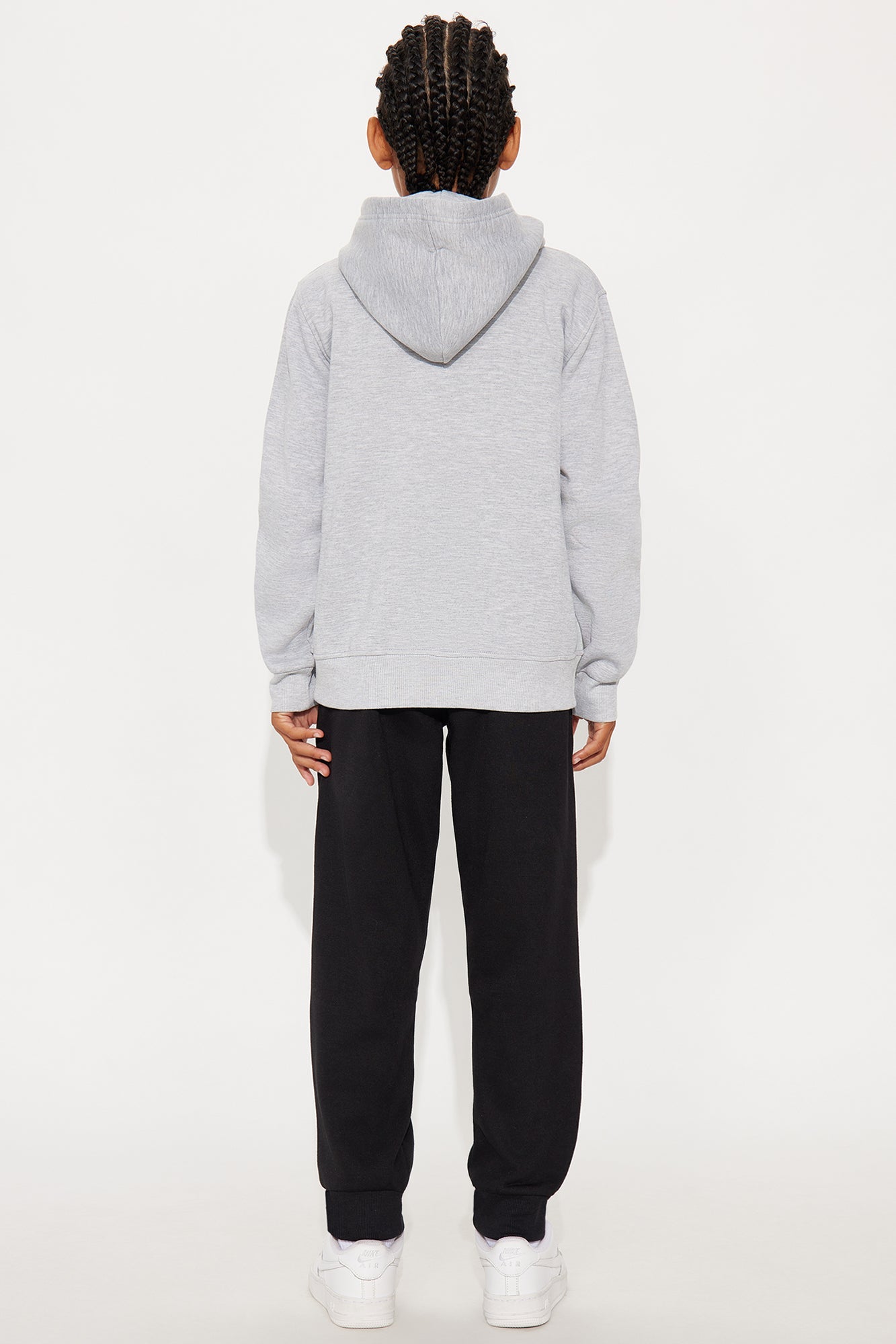 Mini Savage Vibes Hoodie And Jogger Pant Set - Heather/Combo