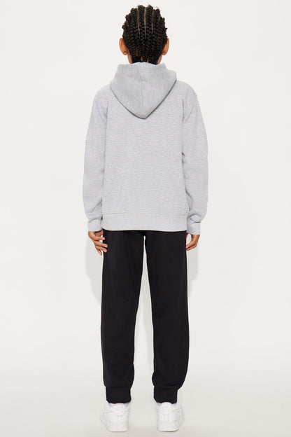 Mini Savage Vibes Hoodie And Jogger Pant Set - Heather/Combo
