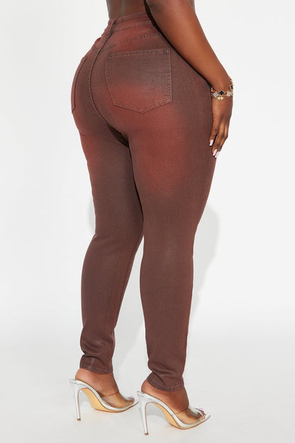 Sugar Coated Skinny Jeans - Brown