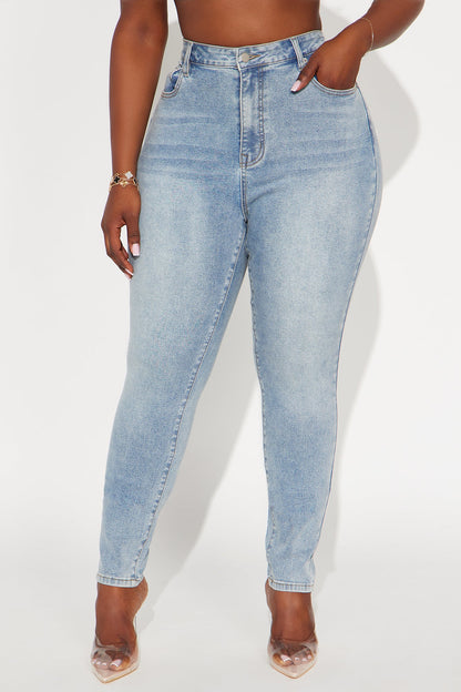 Tall San Diego Sculpting High Rise Stretch Skinny Jeans - Light Wash