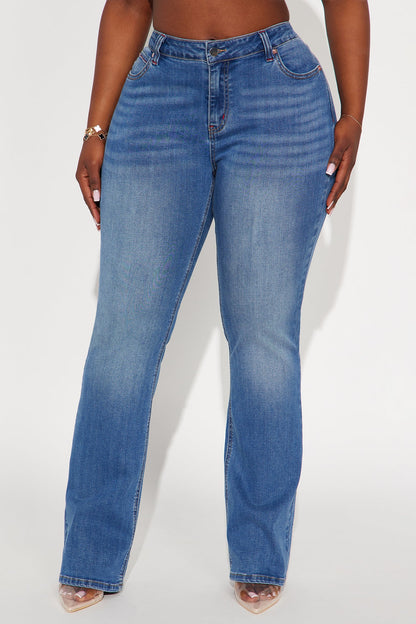 High Standards Premium Low Rise Bootcut Jeans - Medium Wash