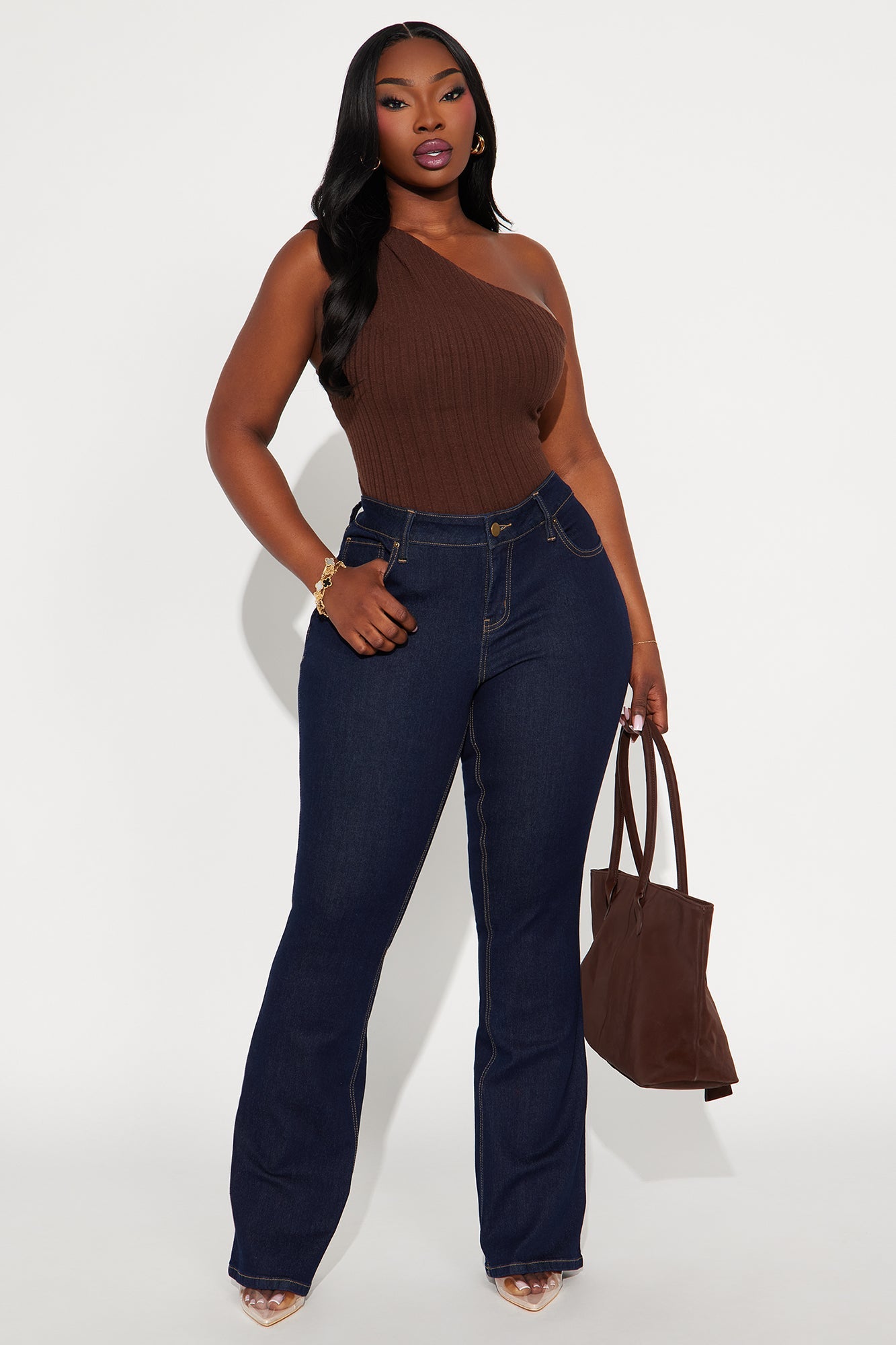 Superstar Mid Rise Bootcut Jeans - Dark Denim