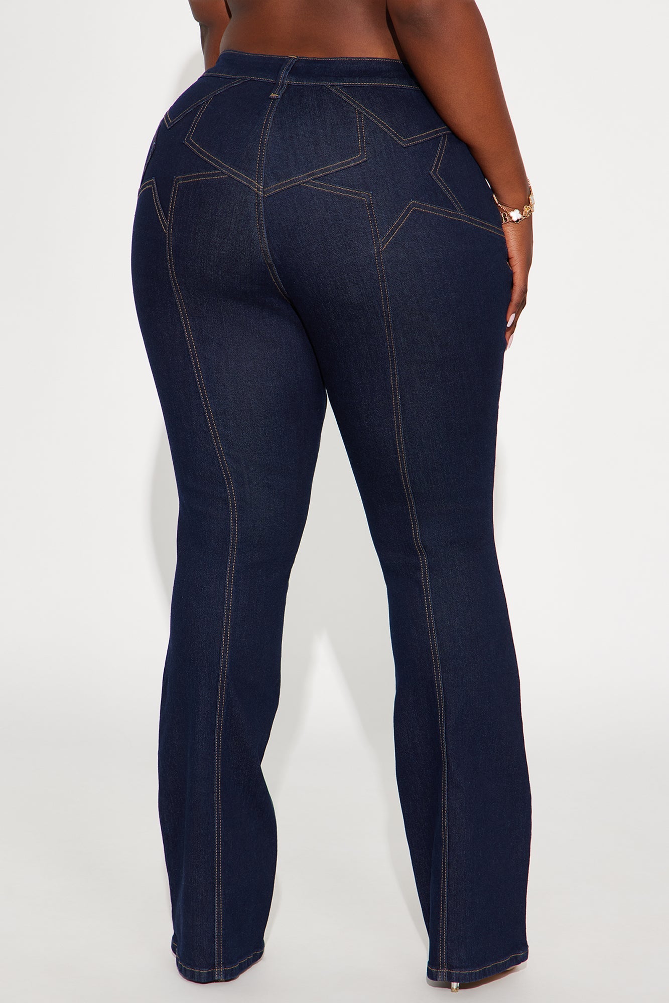Superstar Mid Rise Bootcut Jeans - Dark Denim