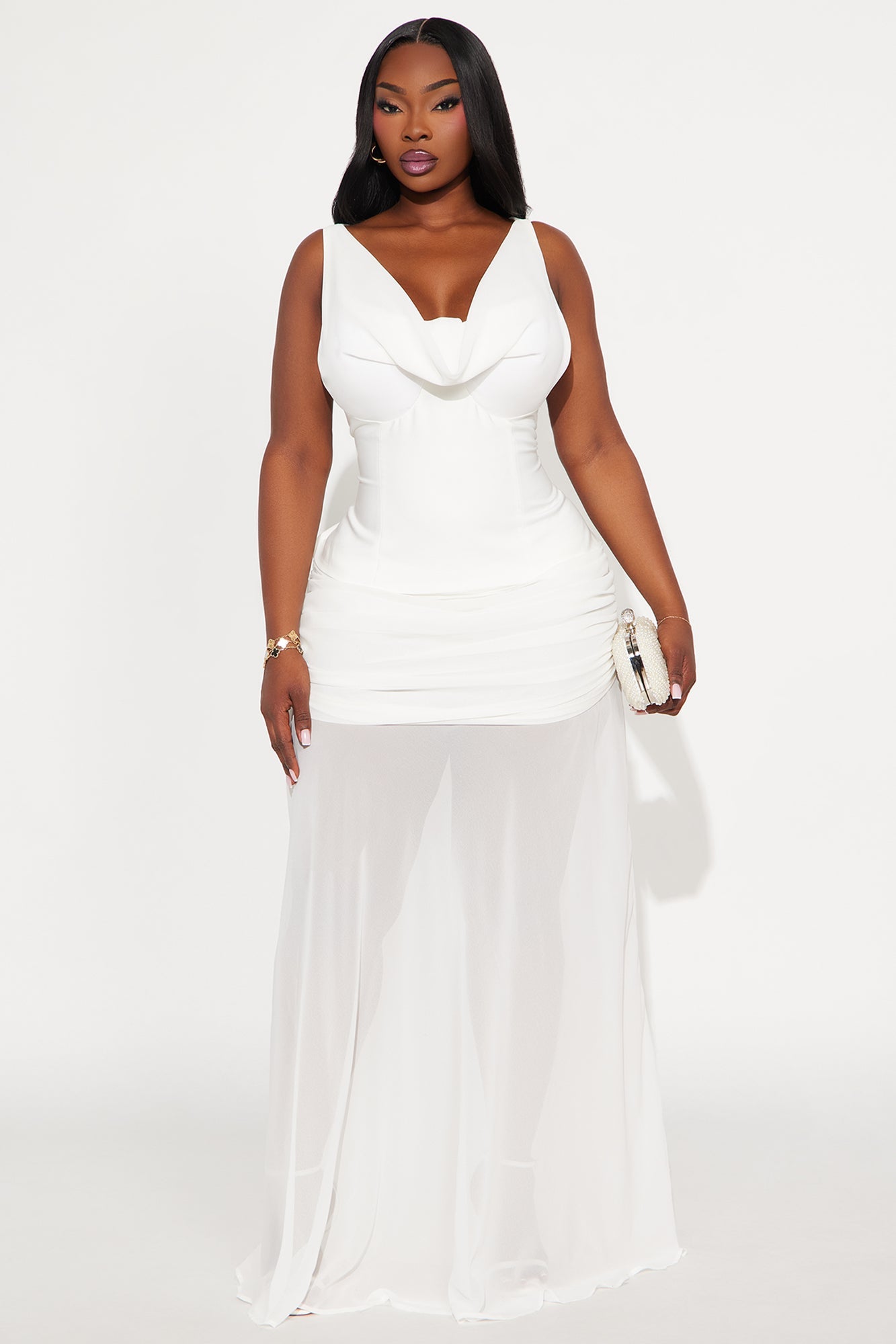 Love Language Drop Waist Maxi Dress - White