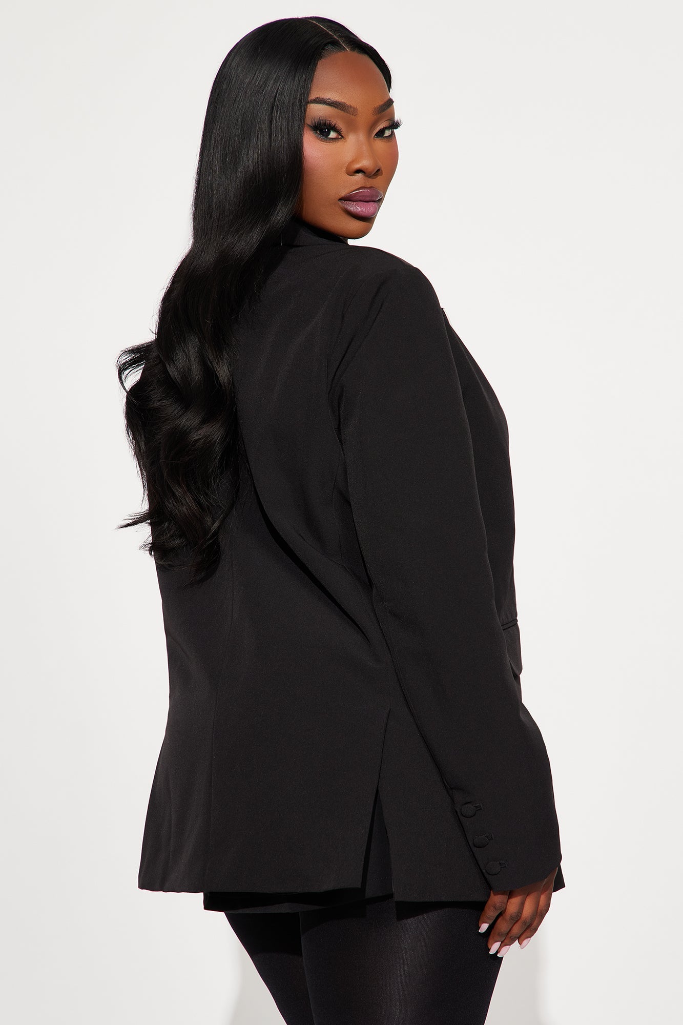 Always Watching Oversized Blazer - Black/White