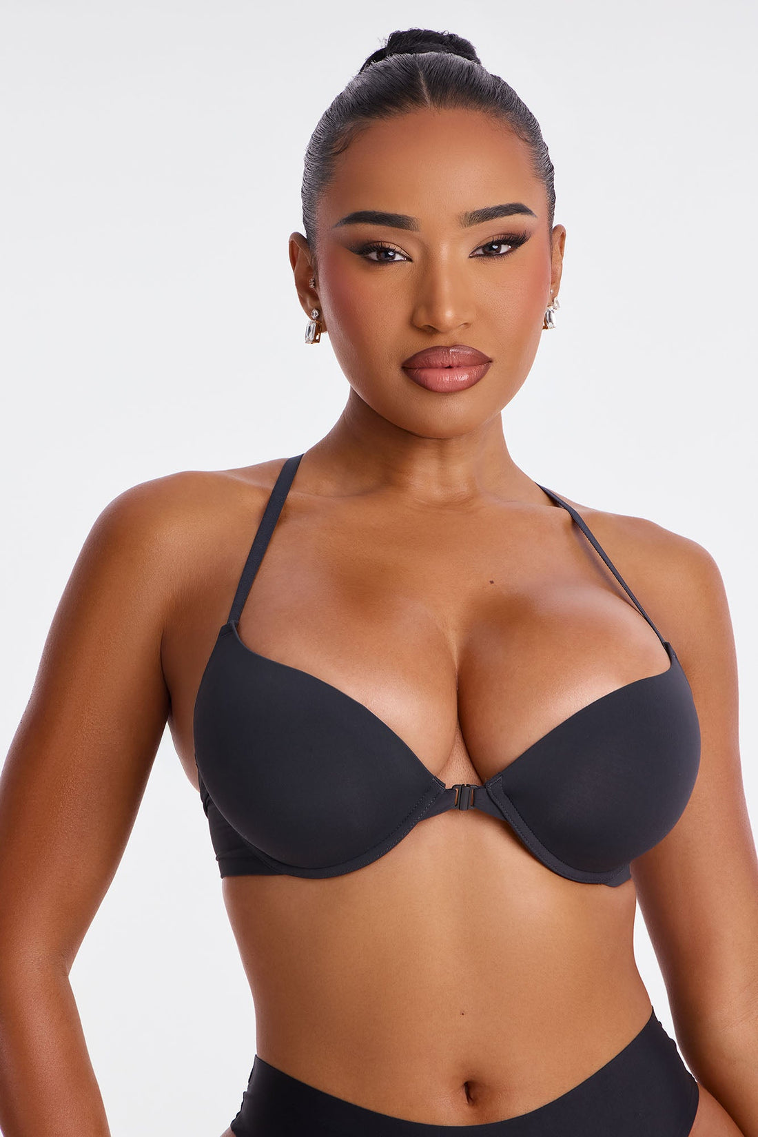 Light As A Feather Front Closure Bra - Black