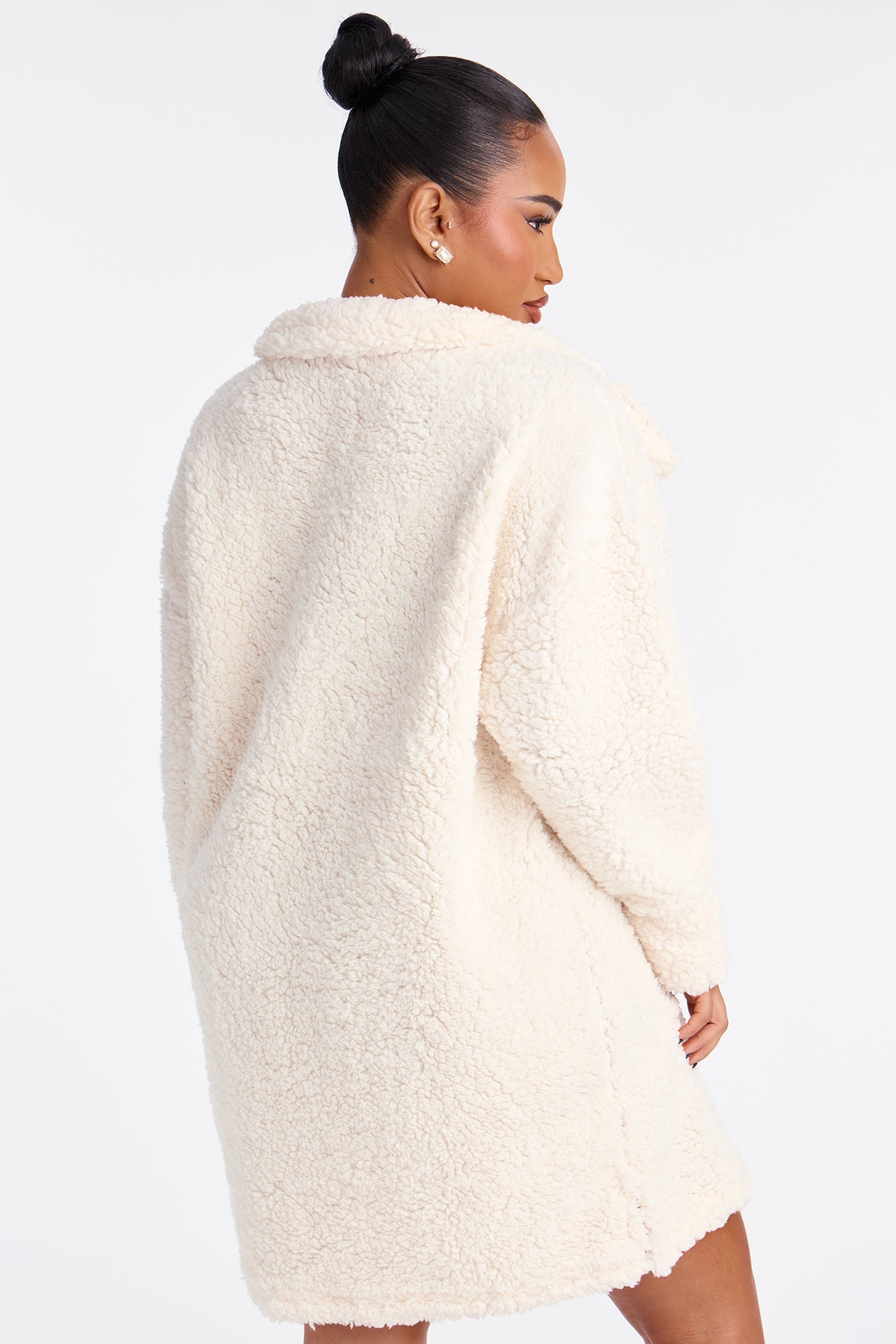 Cozy Hugs Sherpa Oversized Pullover PJ Robe - Cream