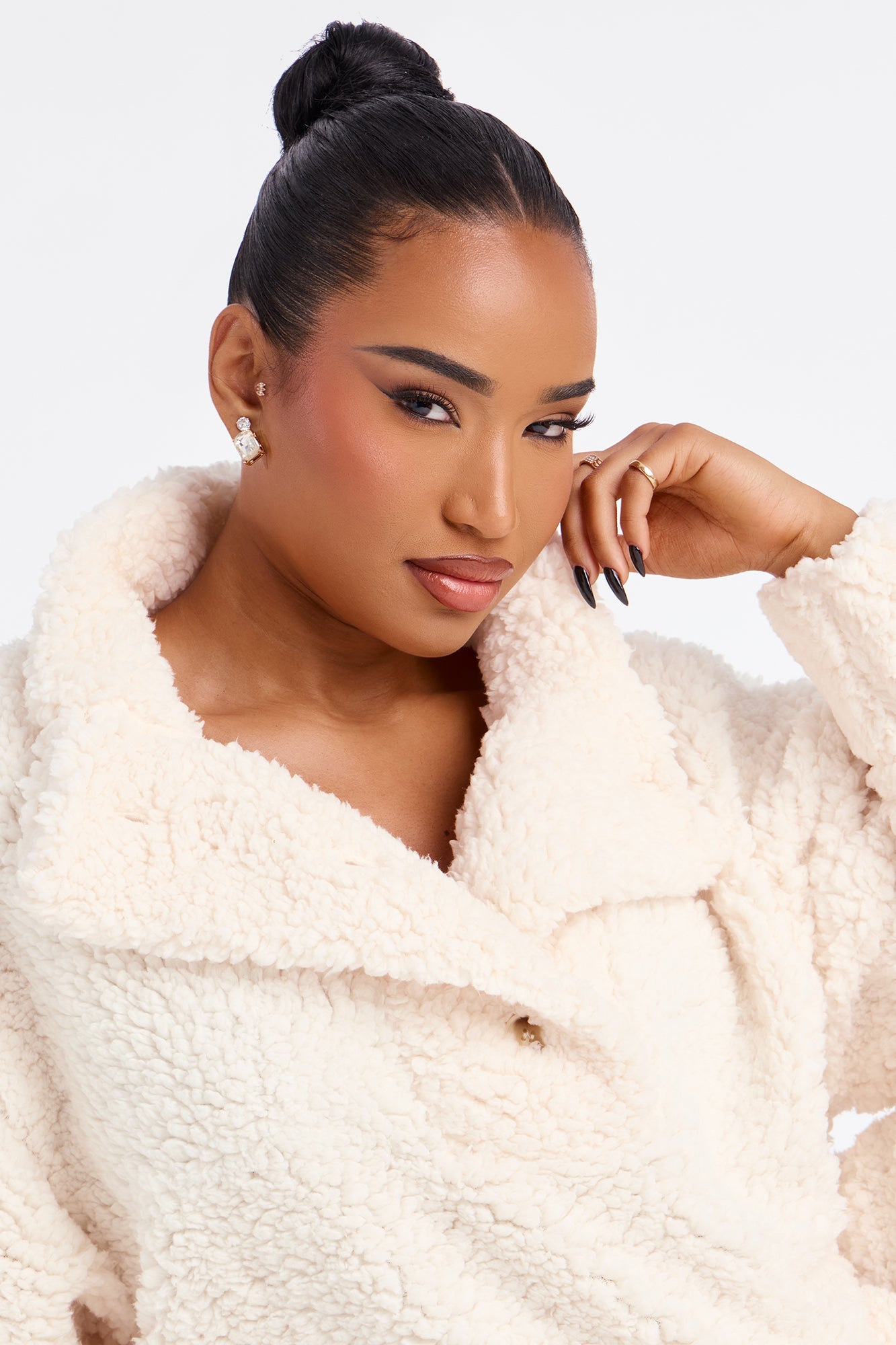 Cozy Hugs Sherpa Oversized Pullover PJ Robe - Cream