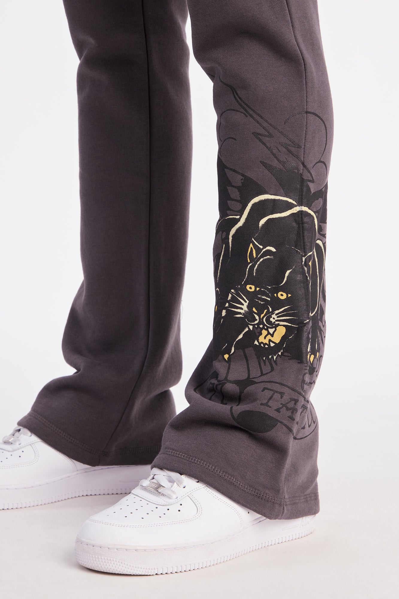 Ed Hardy Skull Panther Sweatpant - Charcoal