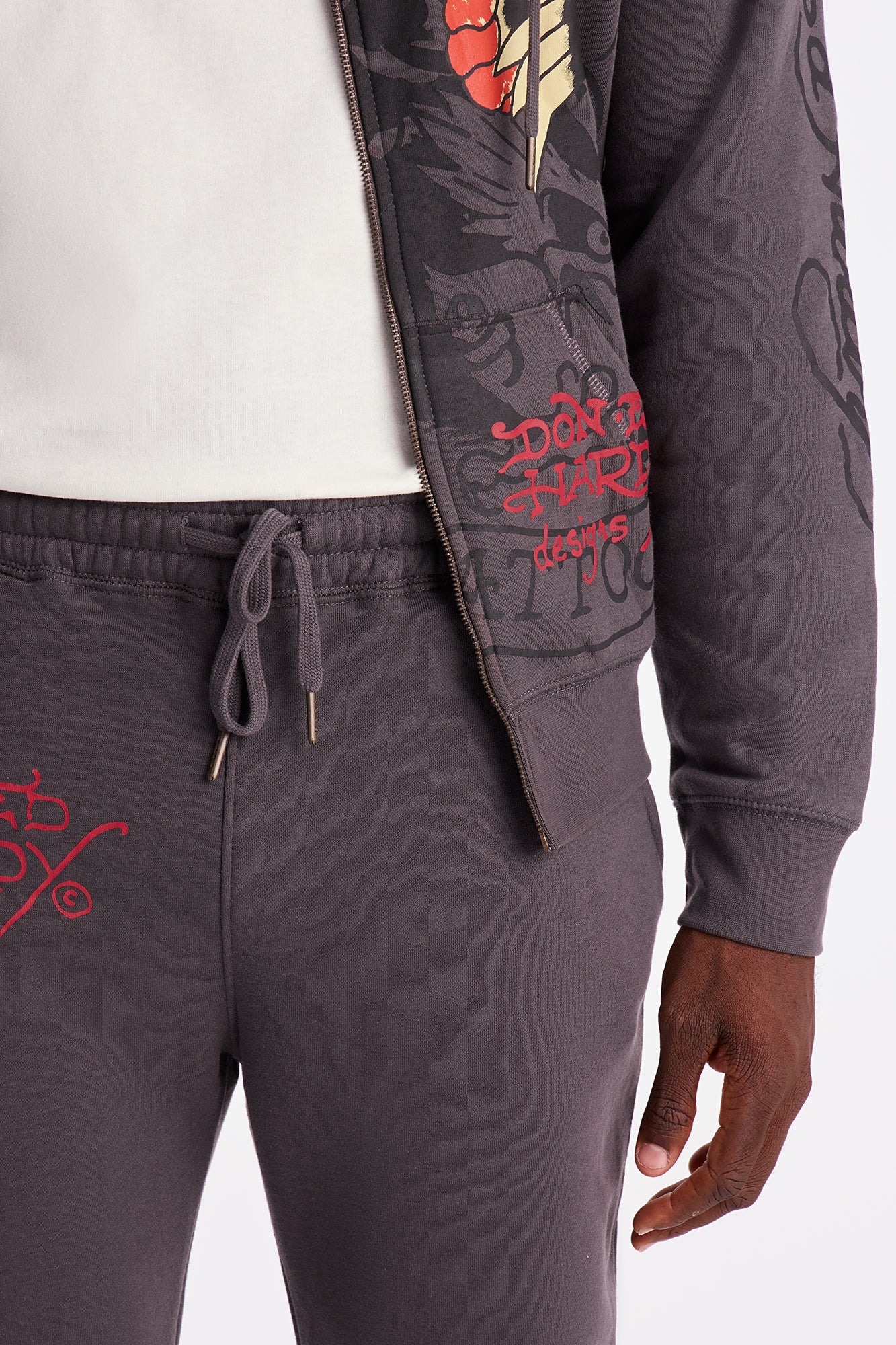 Ed Hardy Skull Panther Sweatpant - Charcoal