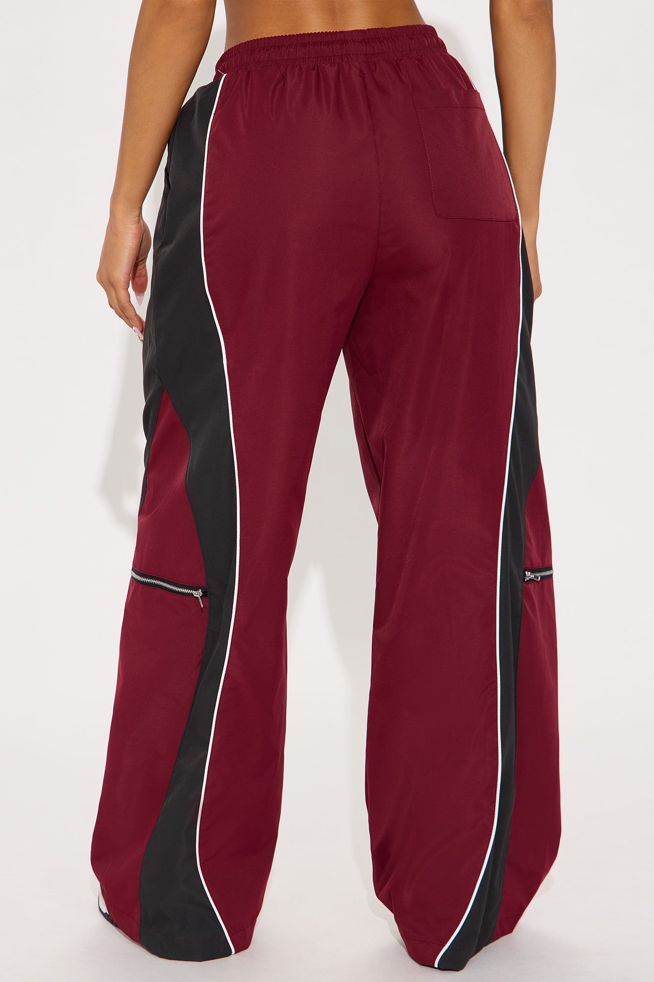 Nothing Less Windbreaker Track Pant - Burgundy/combo