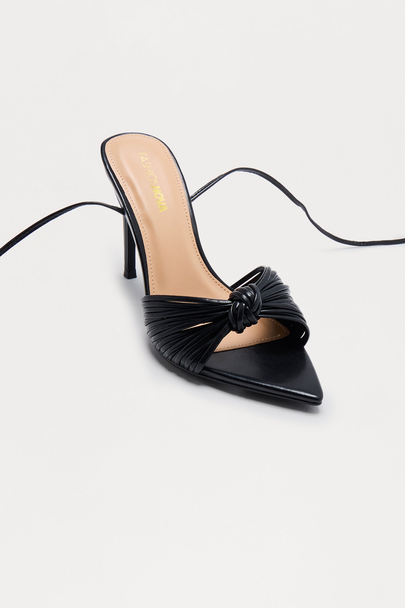Jadelyn Wrap Up Stiletto Heels - Black