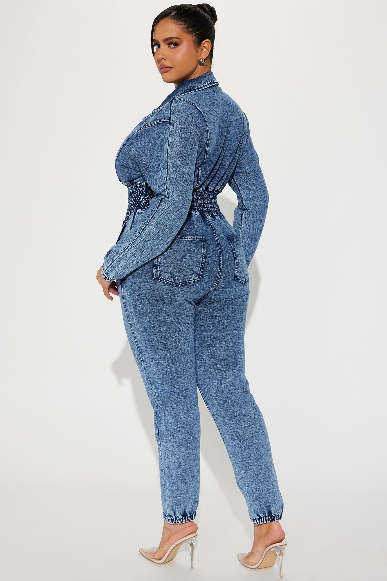 Not Too Late Denim Jumpsuit - Medium Wash