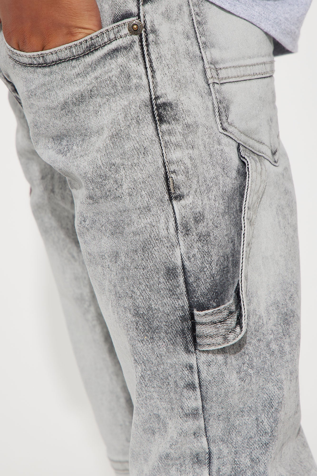 Mini Money Chasers Moto Skinny Jeans - Black Wash