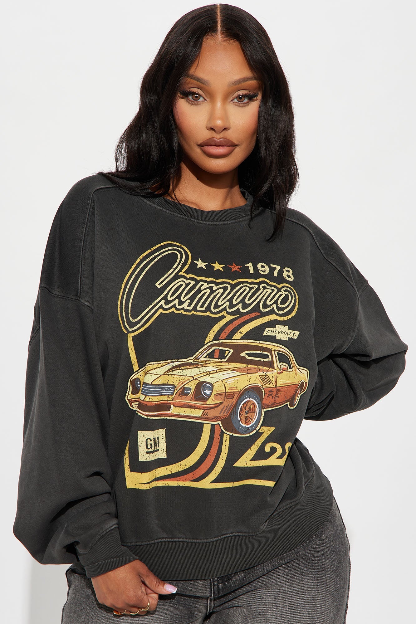 Camaro 1978 Crew Neck Sweatshirt - Black Wash