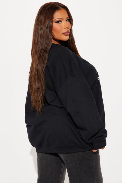 Hello Kitty Bow Crew Neck Sweatshirt - Black