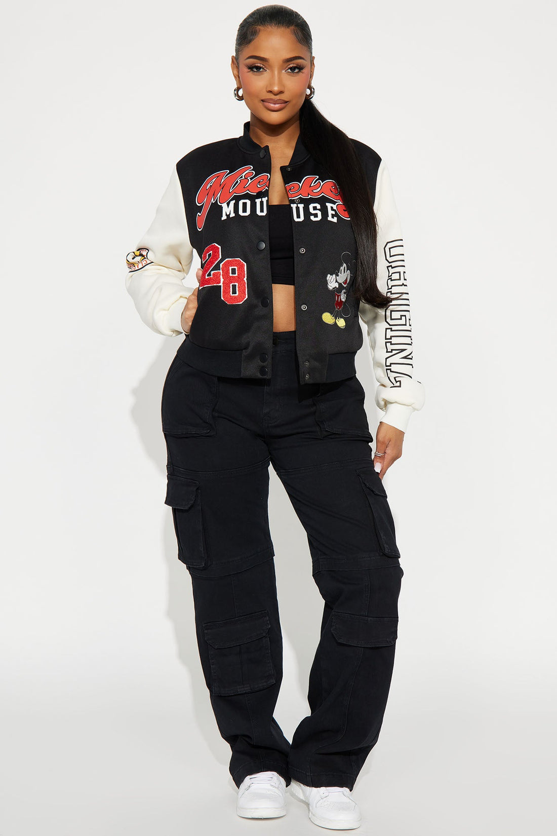 Mickey Mouse Sherpa Lined Jacket - Black
