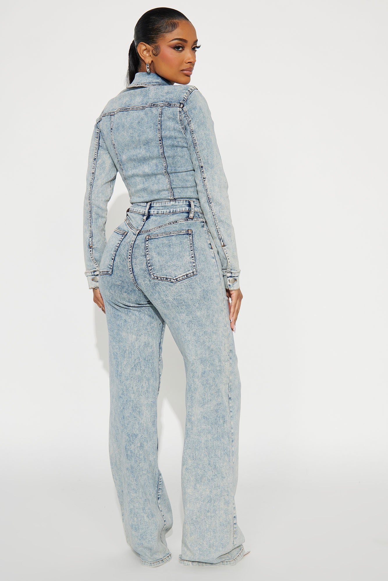 Concrete Jungle Denim Jumpsuit - Light Wash