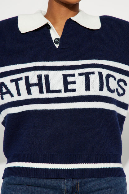 Pretty Babe Pullover Sweater - Navy/combo