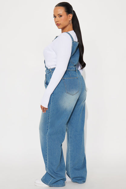 Out Of State Denim Overalls - Medium Wash