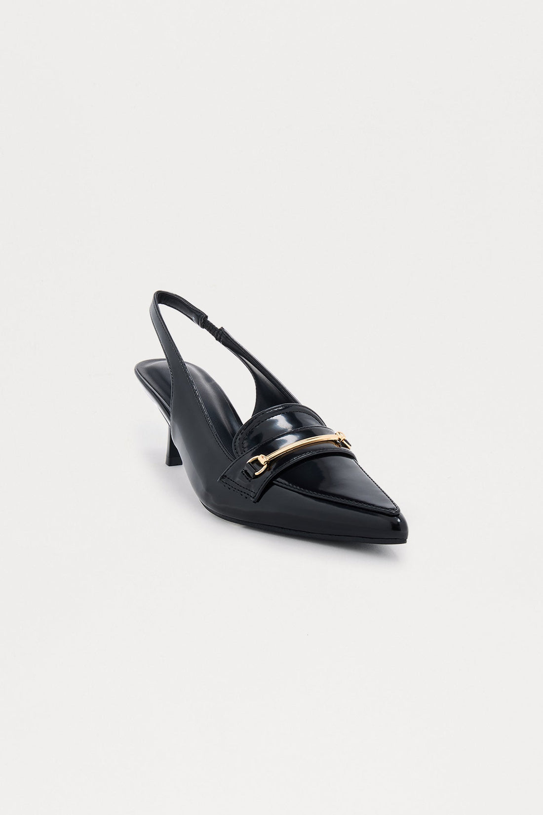 Sana Hardware Slingback Pumps - Black