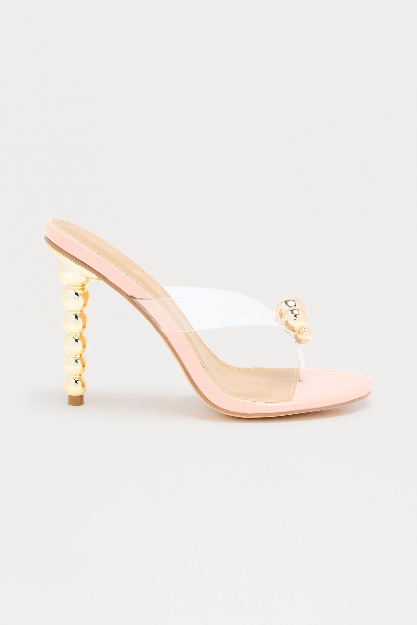 Mansi Hardware Thong Mules - Nude