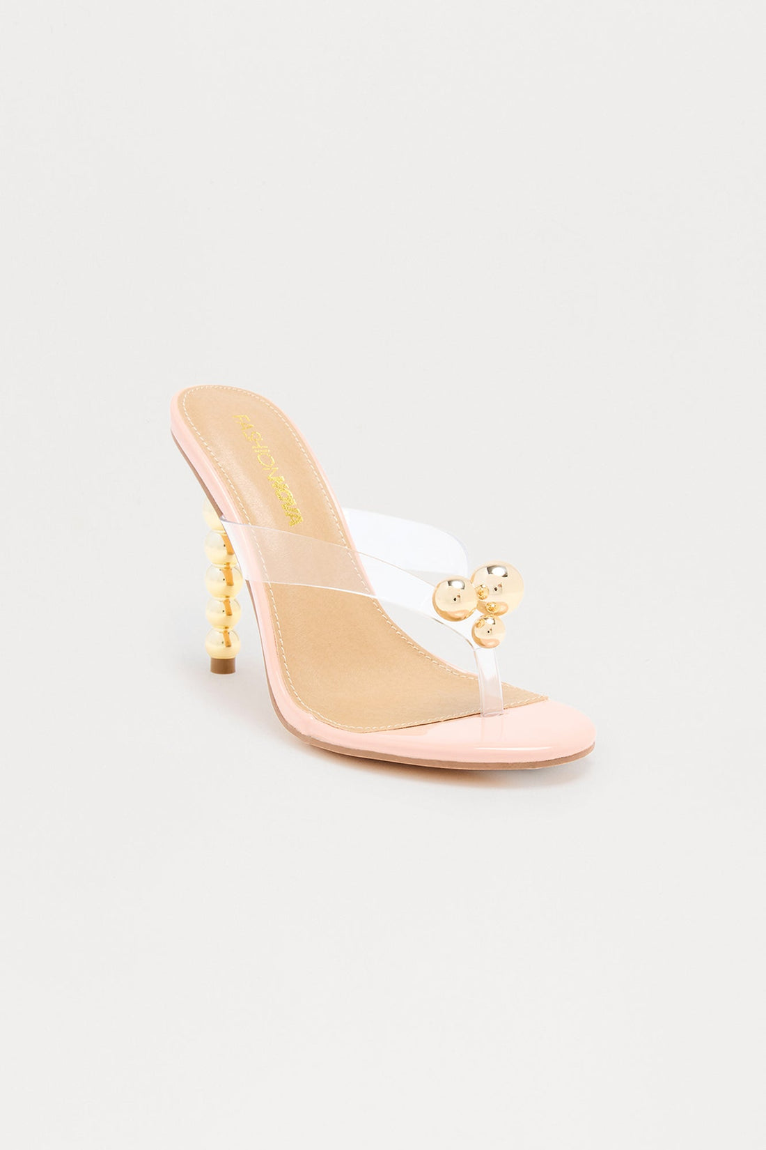 Mansi Hardware Thong Mules - Nude