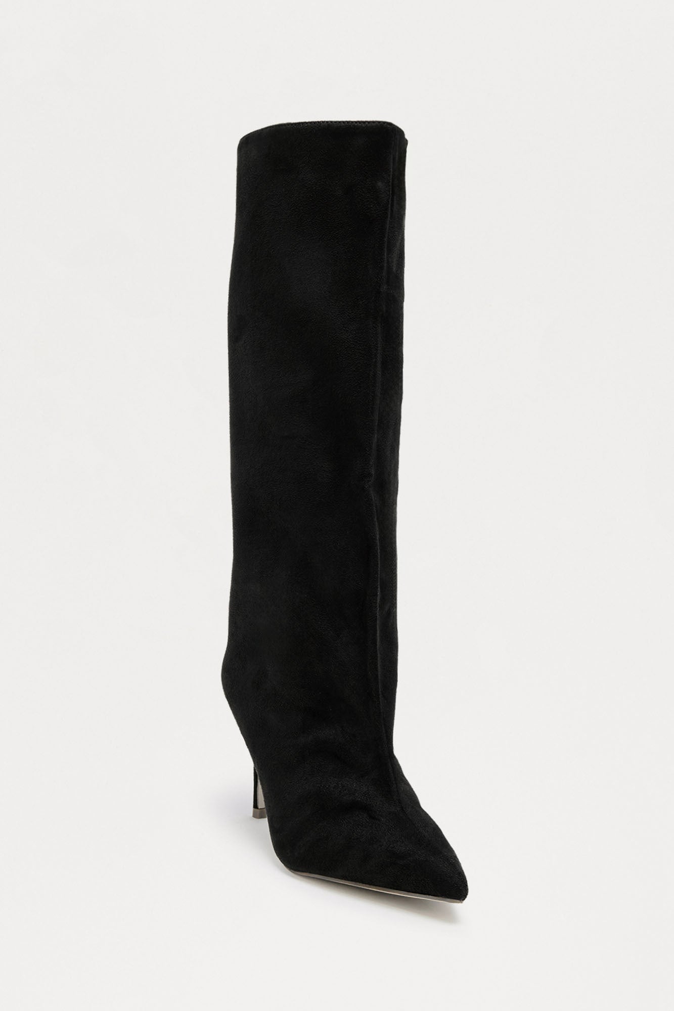 Krysia Stiletto Knee High Boots - Black