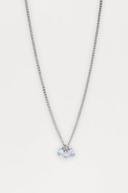Mixed Multi Pendant Charm Necklace - Silver
