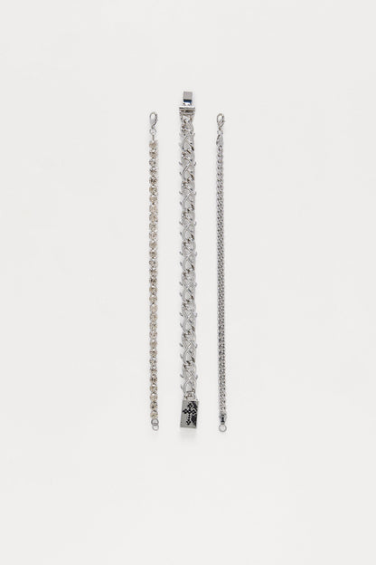 Effortless Mixed Bracelet Set - Silver