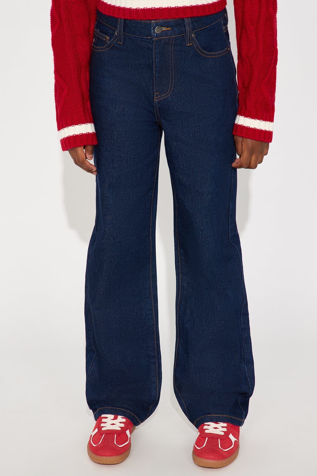 Mini Born A Star Wide Leg Jeans - Dark Wash