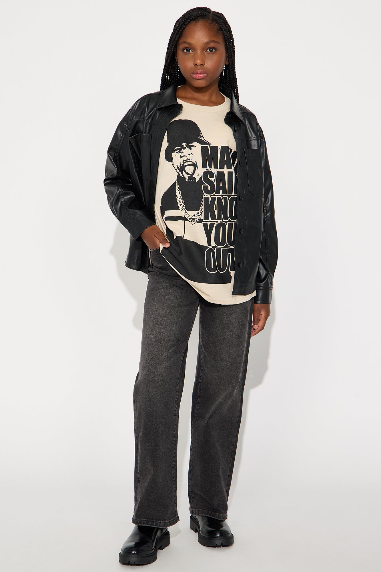 Mini Mama Said Knock You Out Tshirt - Sand