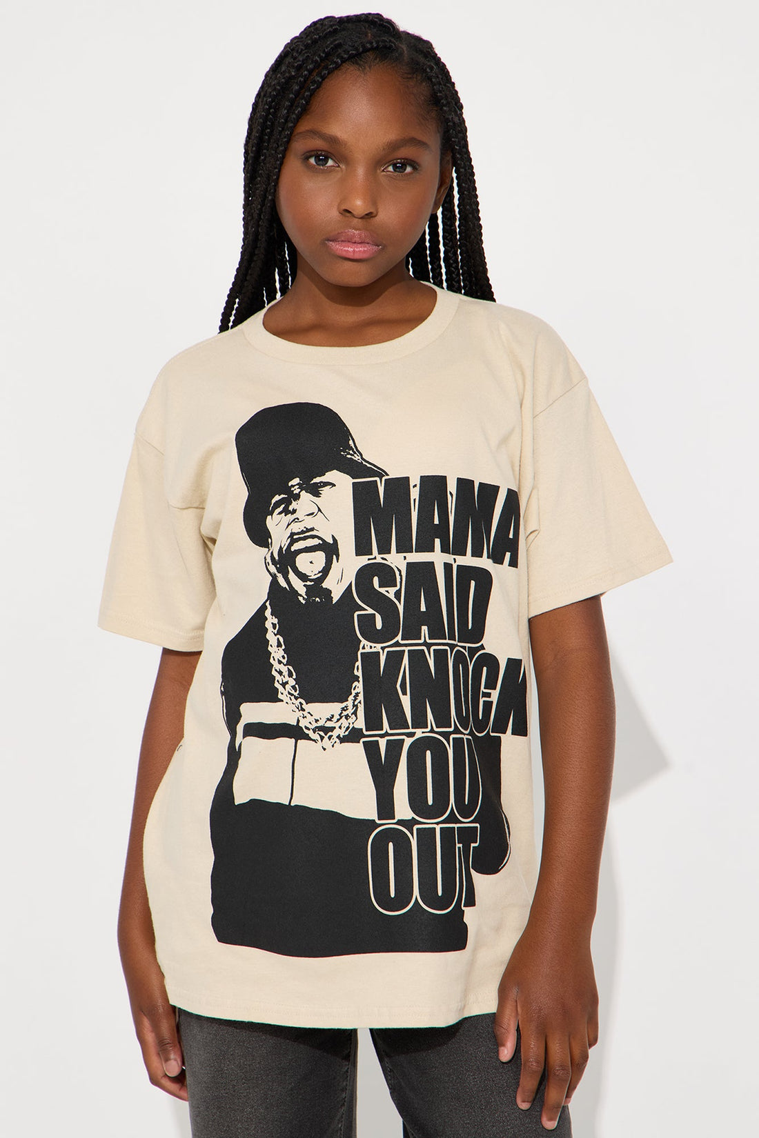 Mini Mama Said Knock You Out Tshirt - Sand