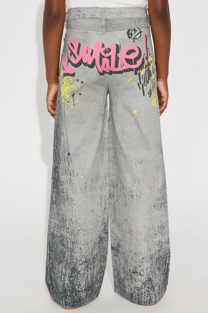 Mini Express Yourself Graffiti Jeans - Black Wash