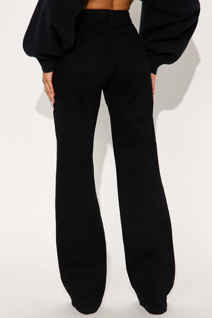 Tall You Belong With Me Stretch Embellished Straight Leg Jeans - Black