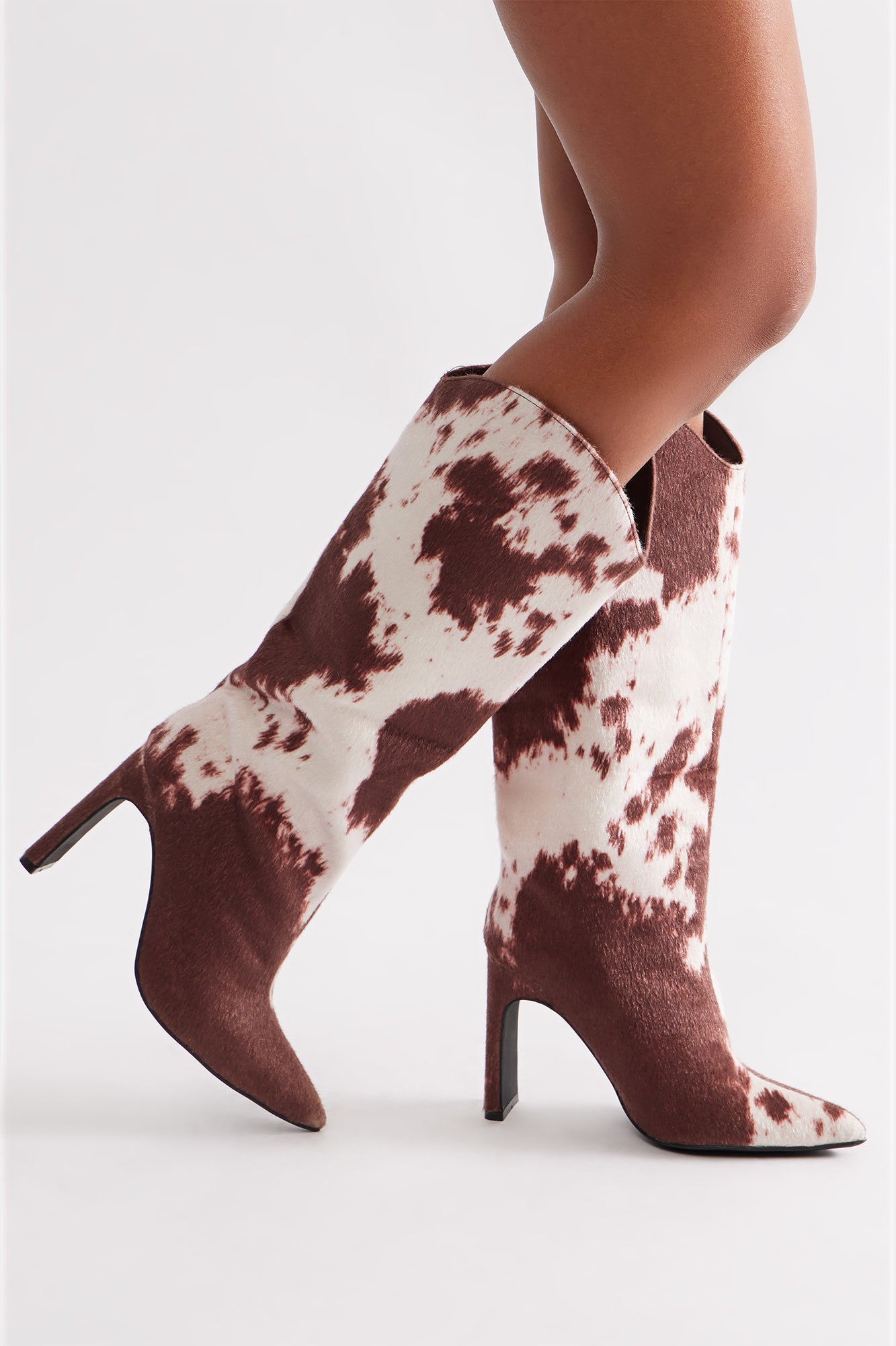 Montana Animal Print Boots - Brown/combo
