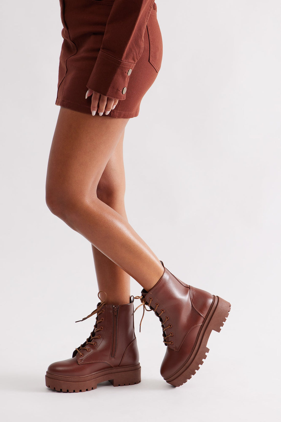 Call It Even Combat Boots - Brown