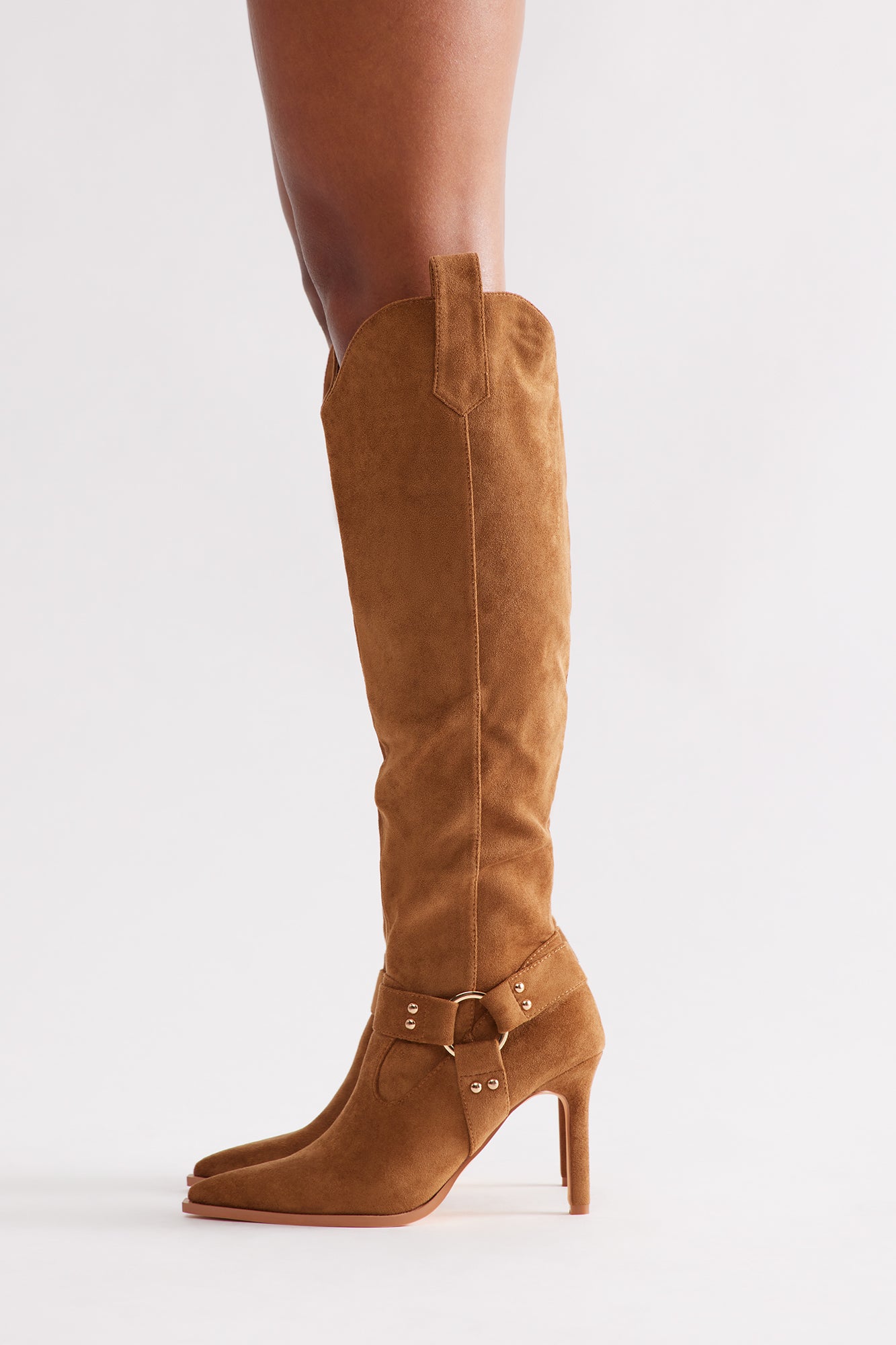 Rochester Hardware Stiletto Boots - Tan