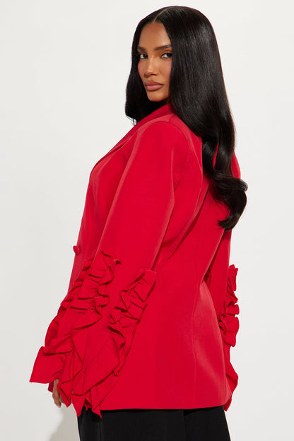 One Night In Spain Blazer - DarkRed