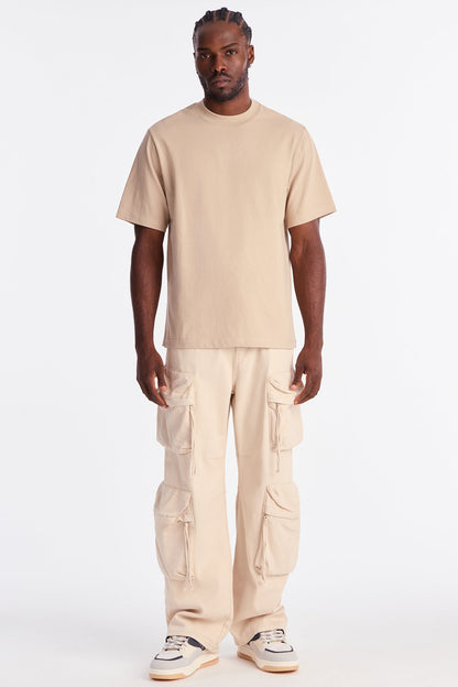 Oversized Heavyweight Tee 240GSM - Beige