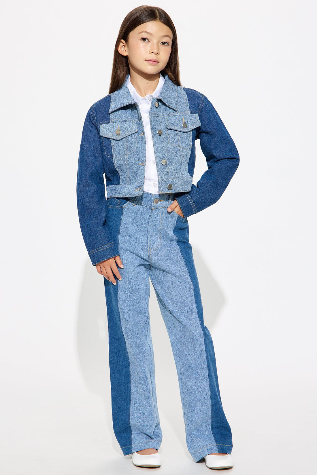 Mini Mia Two Tone Jeans - Blue/combo