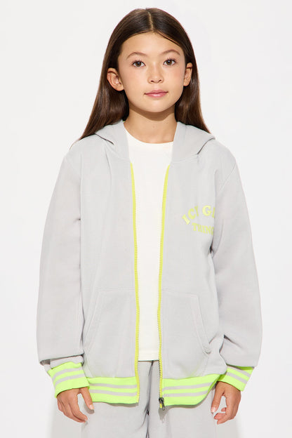 Mini Icy Girl Things Hoodie And Pant Set - Heather Grey