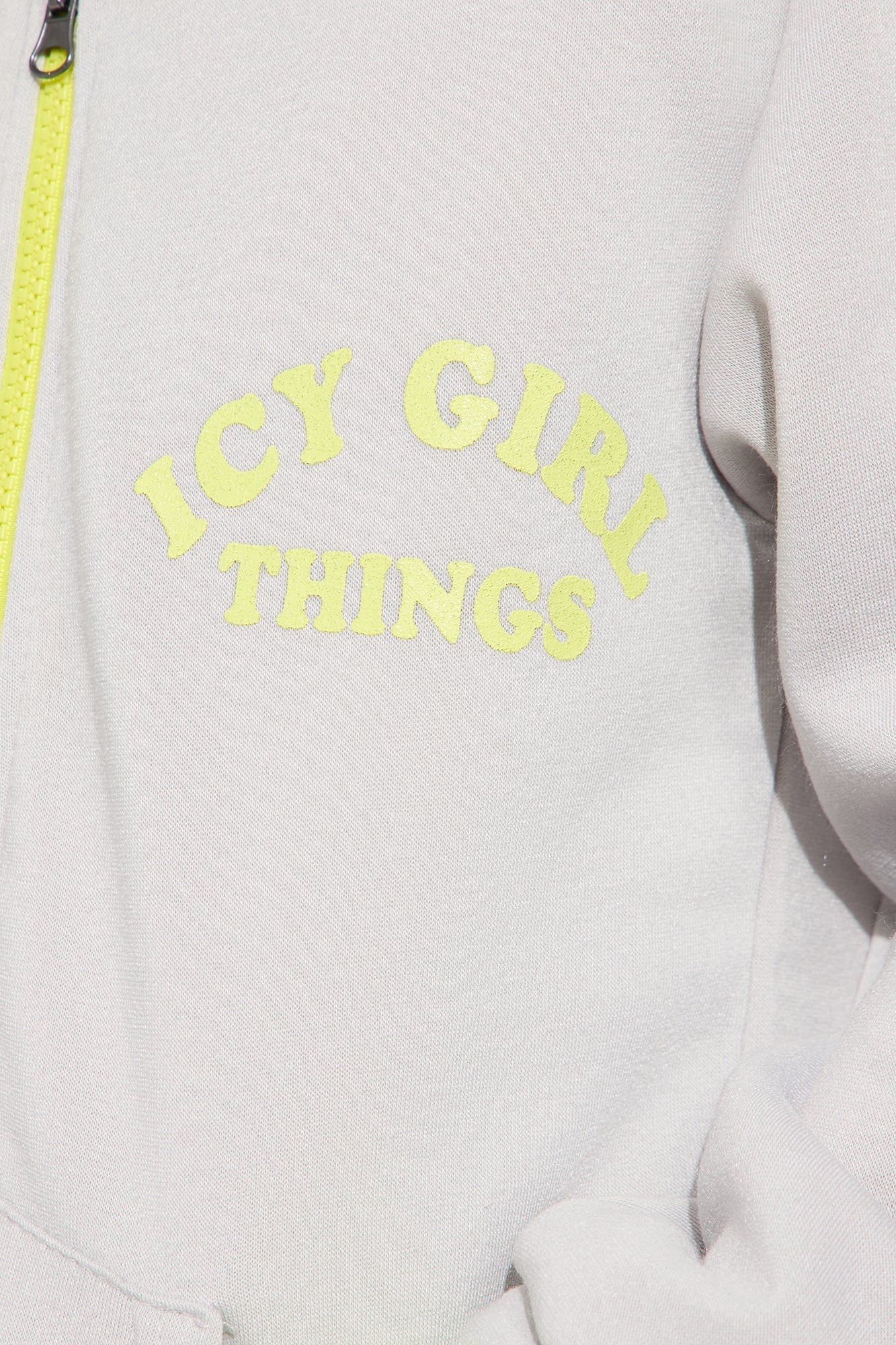 Mini Icy Girl Things Hoodie And Pant Set - Heather Grey